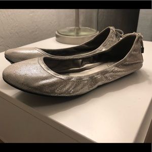 Cole Haan Maria Sharpova ballet flat silver Sz 9